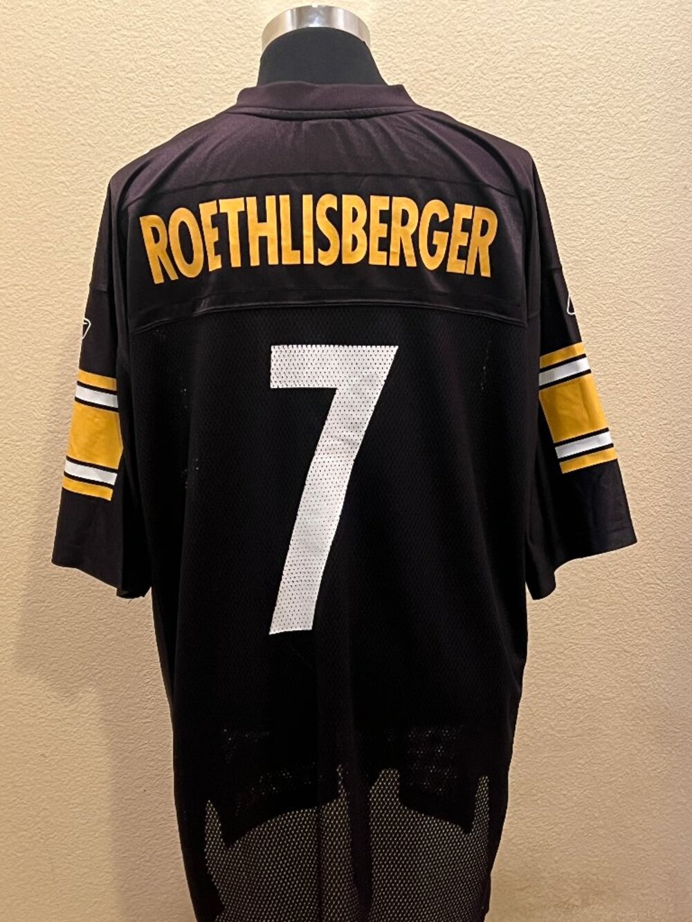 Reebok Pittsburgh Steelers Ben Roethlisberger #7 NFL Jersey Black XL